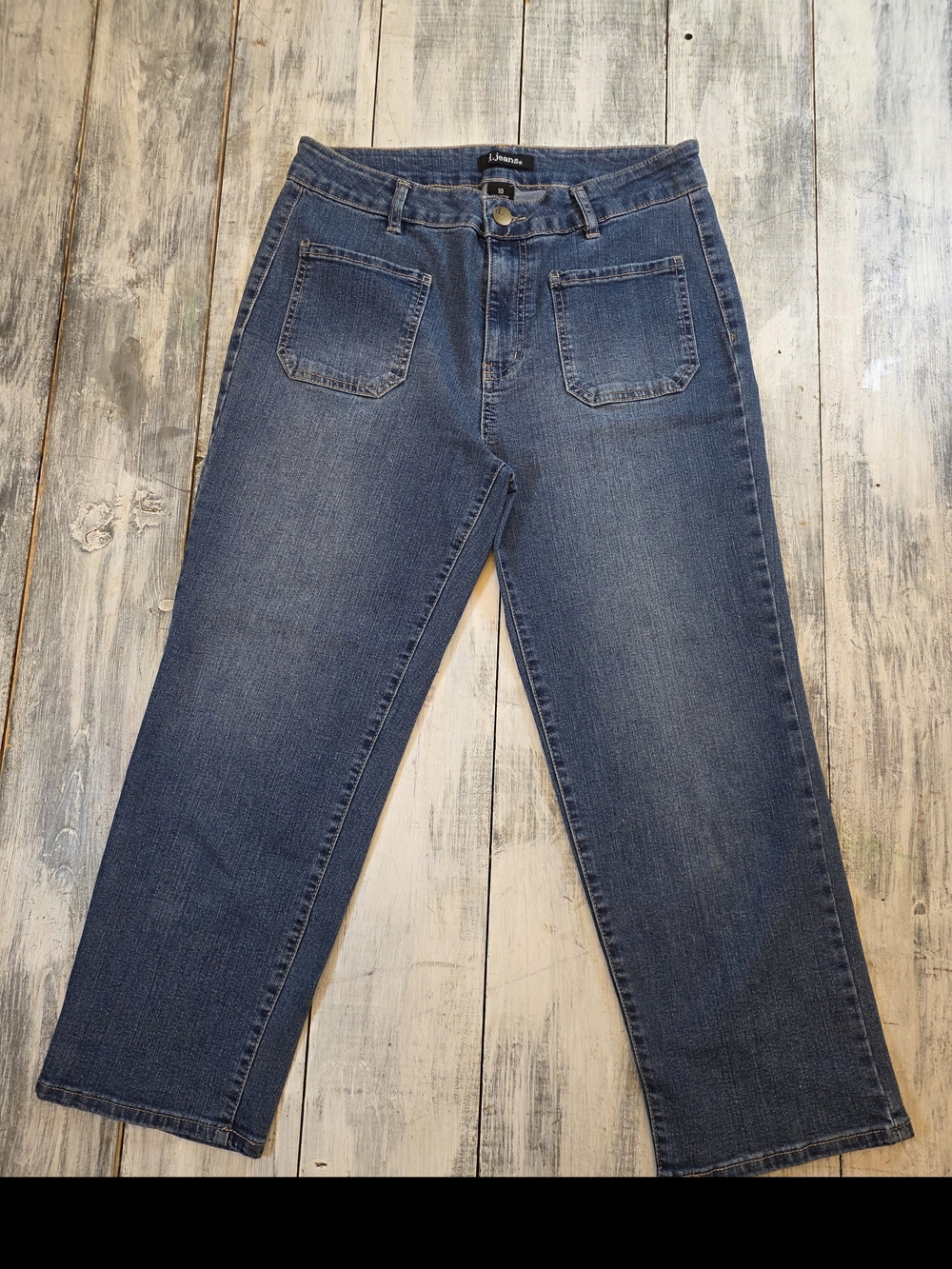 d. jeans Women's Straight-Leg Cropped Jeans in Dark Blue sz 10